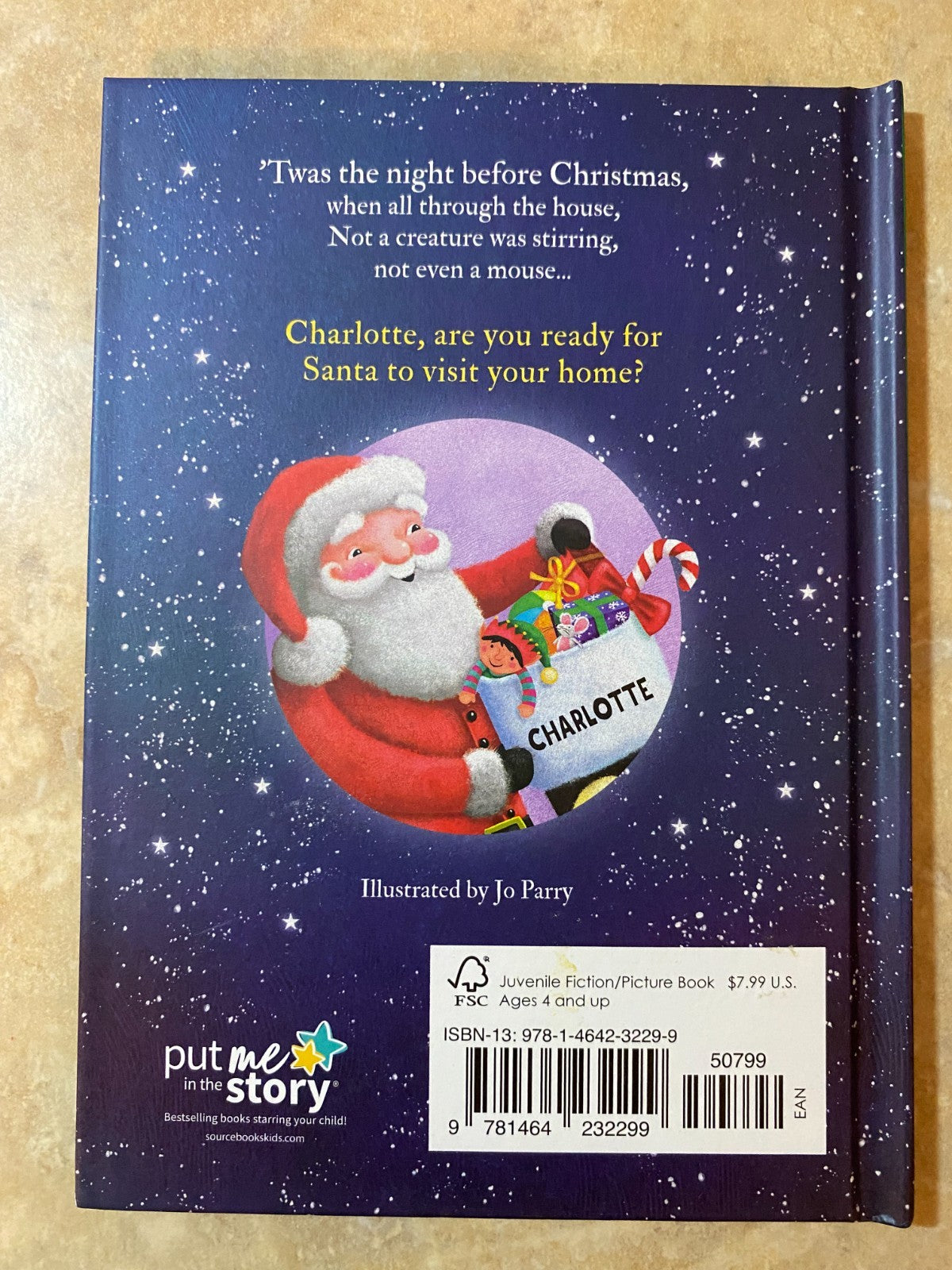'Twas The Night Before Christmas Hardcover Book Personalized Name (Charlotte)