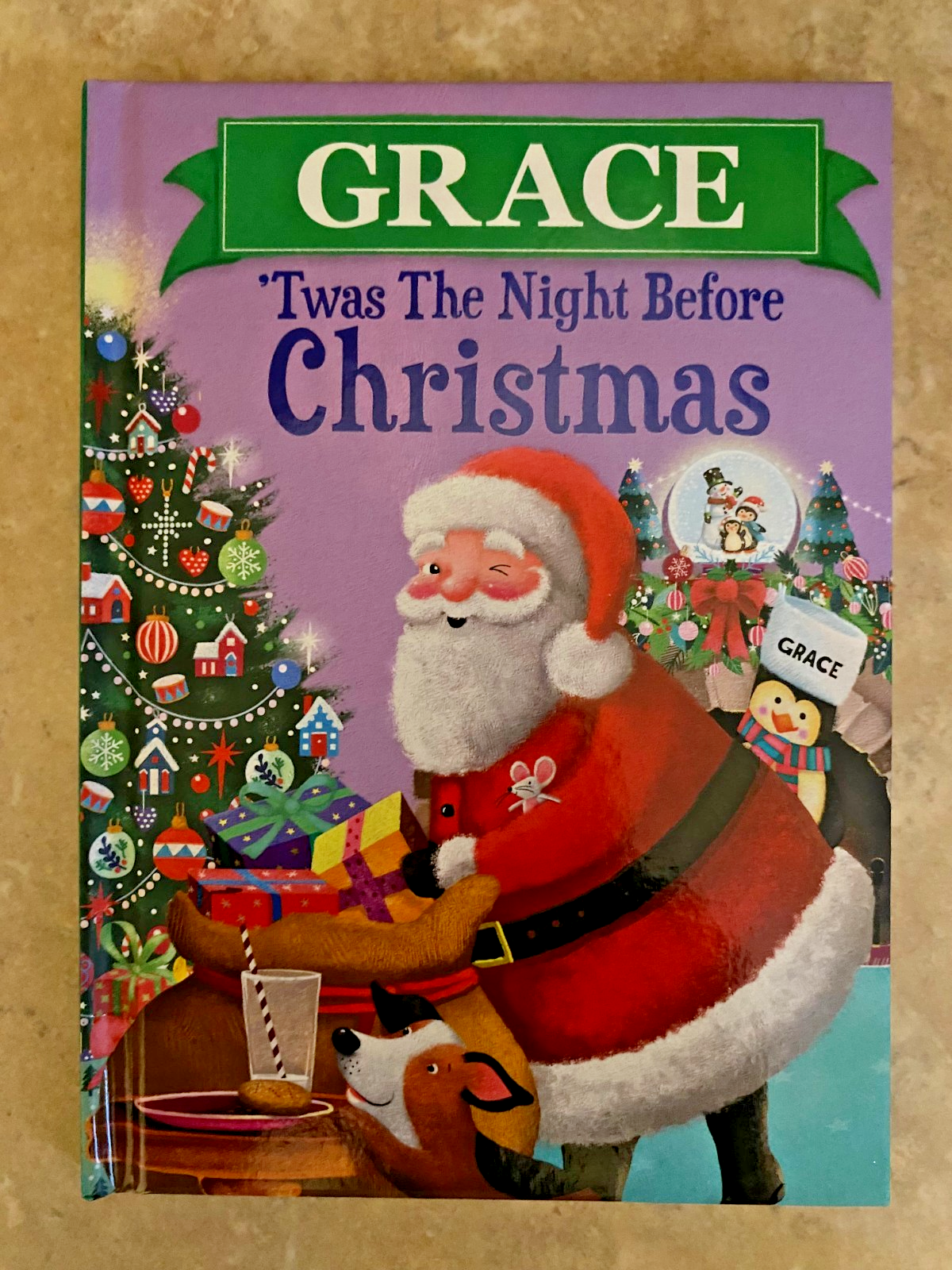 'Twas The Night Before Christmas Hardcover Book Personalized Name (Grace)