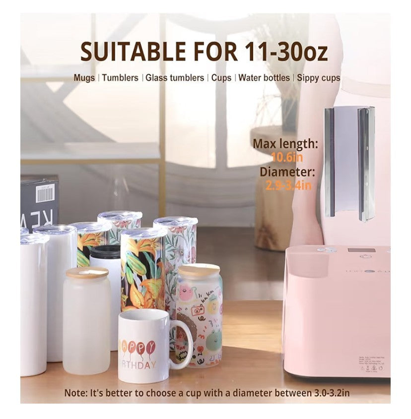 HTVRONT Auto Tumbler Heat Press Machine Mug Heat Press 10-30oz Sublimation Cup
