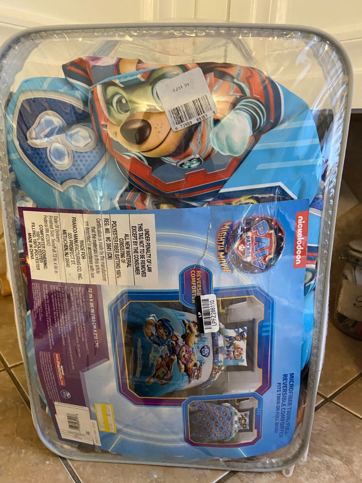 Nickelodeon Paw Patrol Reversible Comforter (TWIN-FULL)