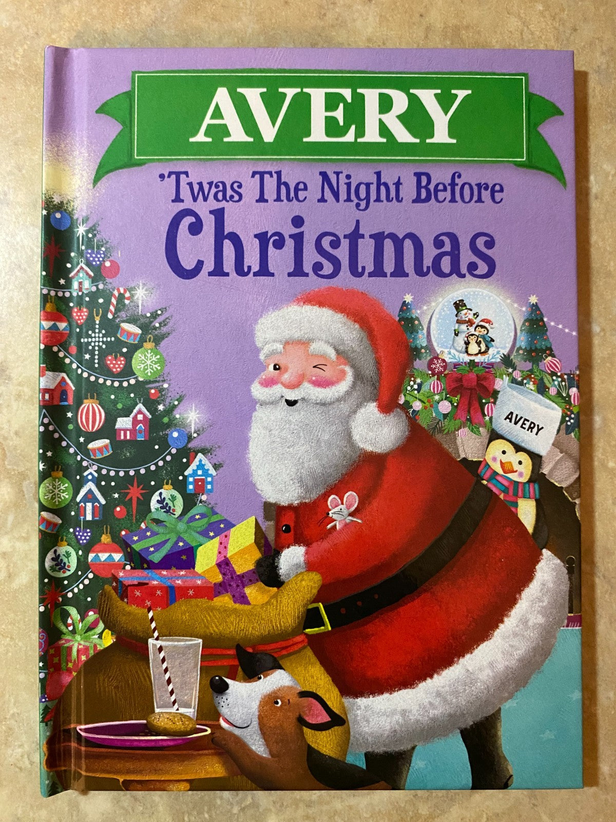 'Twas The Night Before Christmas Hardcover Book Personalized Name (Avery)