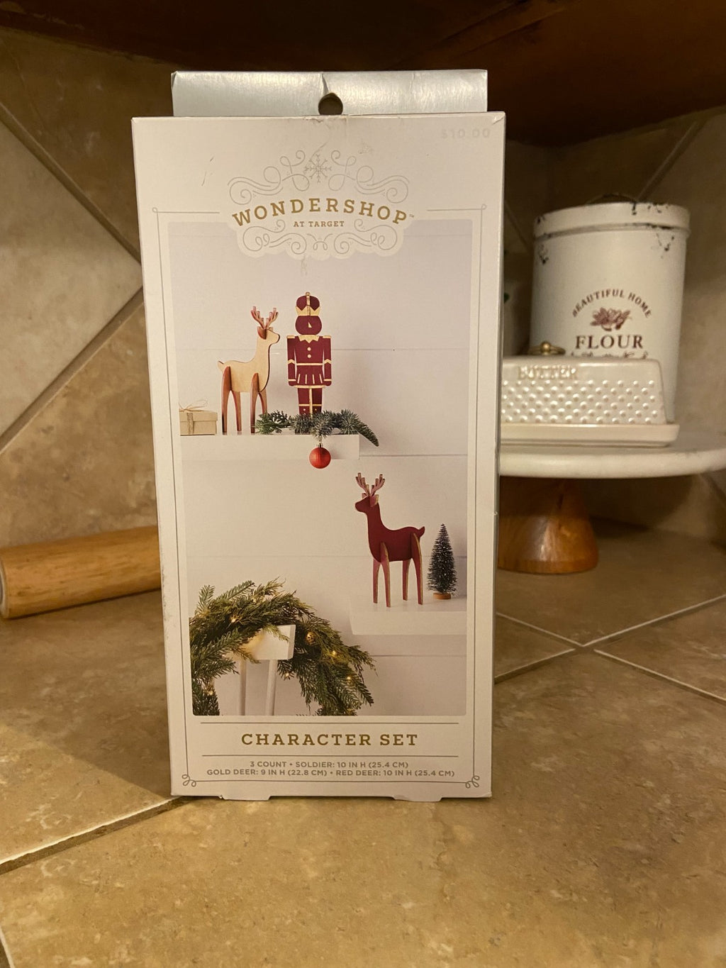 Target Wondershop  Wood Character Set Nutcracker Red Gold Deer