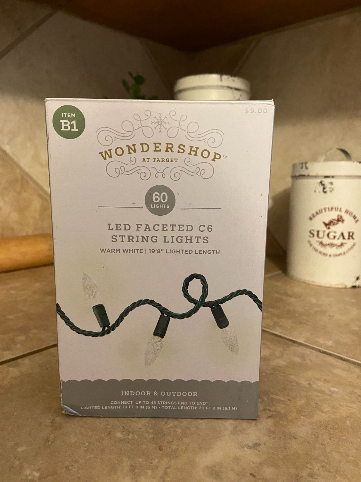 Wondershop LED Faceted String Lights- 60ct