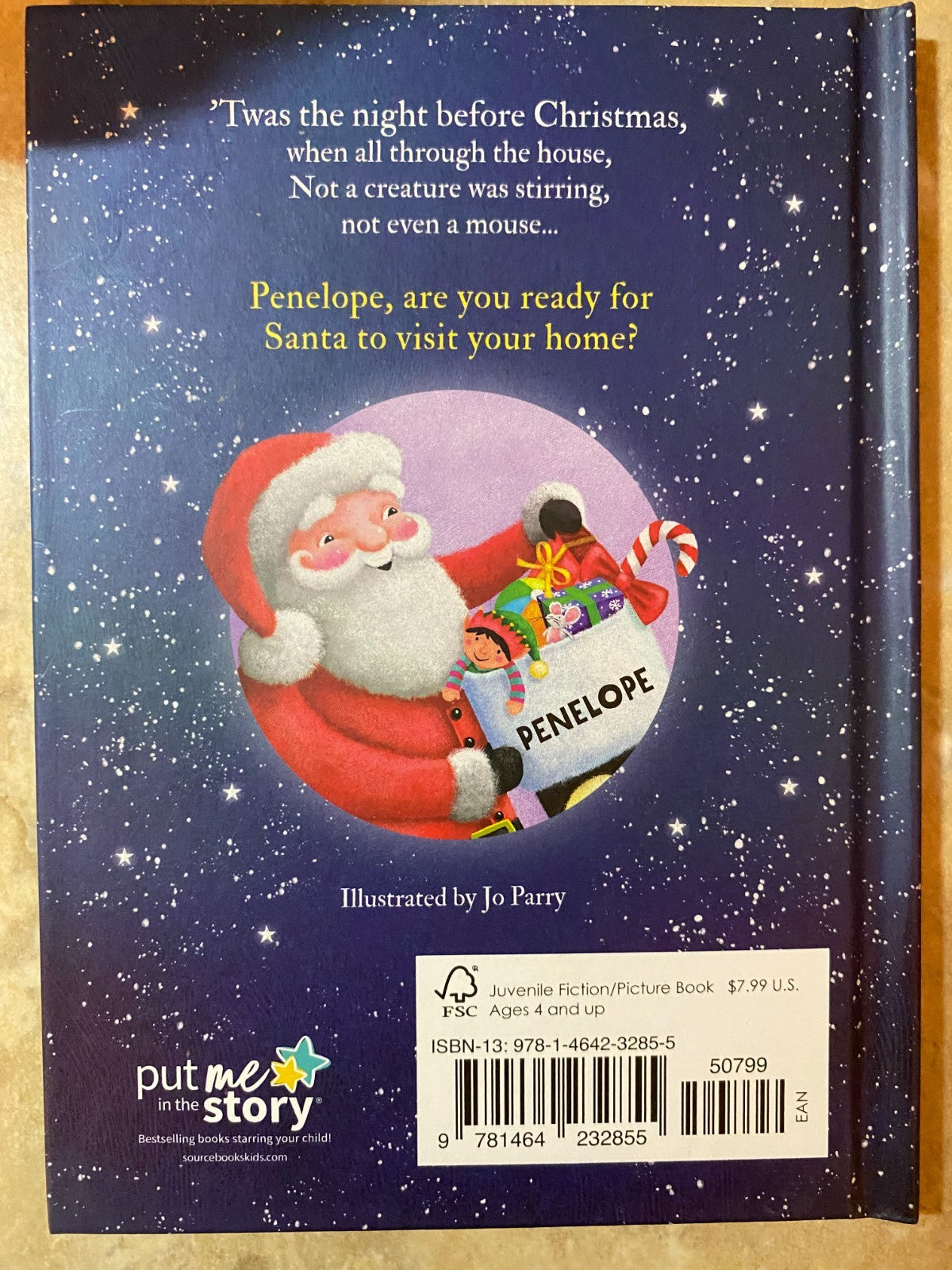 'Twas The Night Before Christmas Hardcover Book Personalized Name (Penelope)