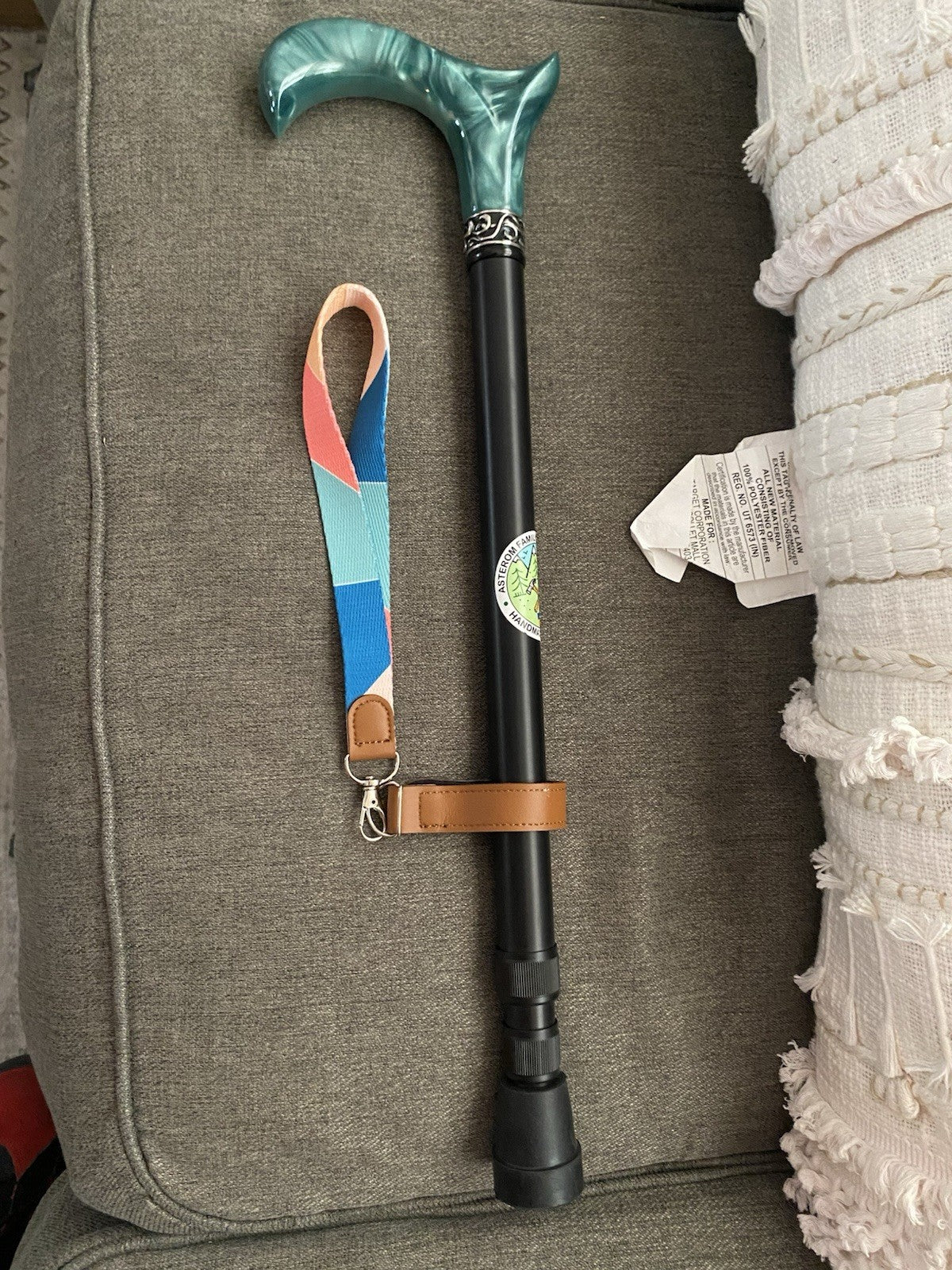 Asterom Walking Cane - Handmade, Ergonomic, 32 Inch