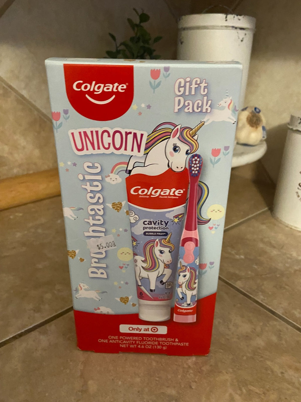 Colgate Unicorn Brushtastic Gift Pack. Electric Toothbrush & Toothpaste - NEW.
