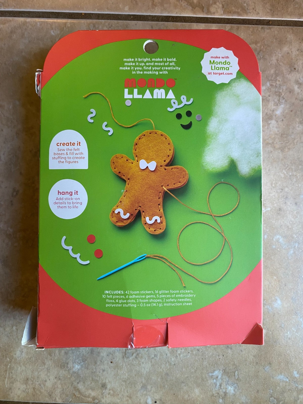 Christmas Mondo Llama Create-Your-Own Holiday Treat Ornaments Kit (Makes 5)
