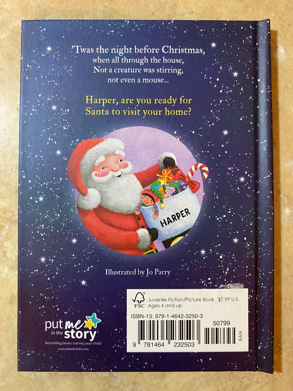 'Twas The Night Before Christmas Hardcover Book Personalized Name (Harper)