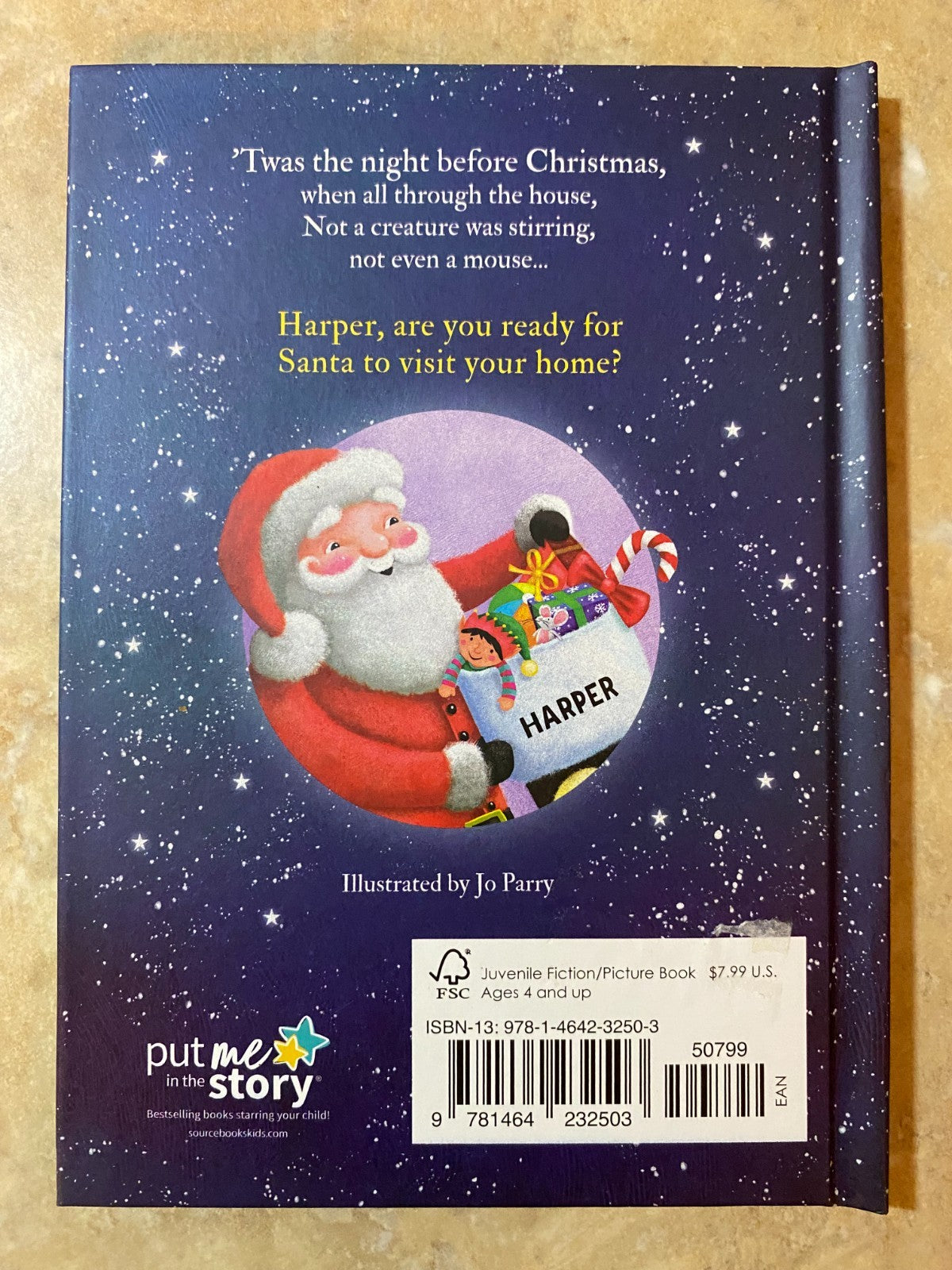 'Twas The Night Before Christmas Hardcover Book Personalized Name (Harper)
