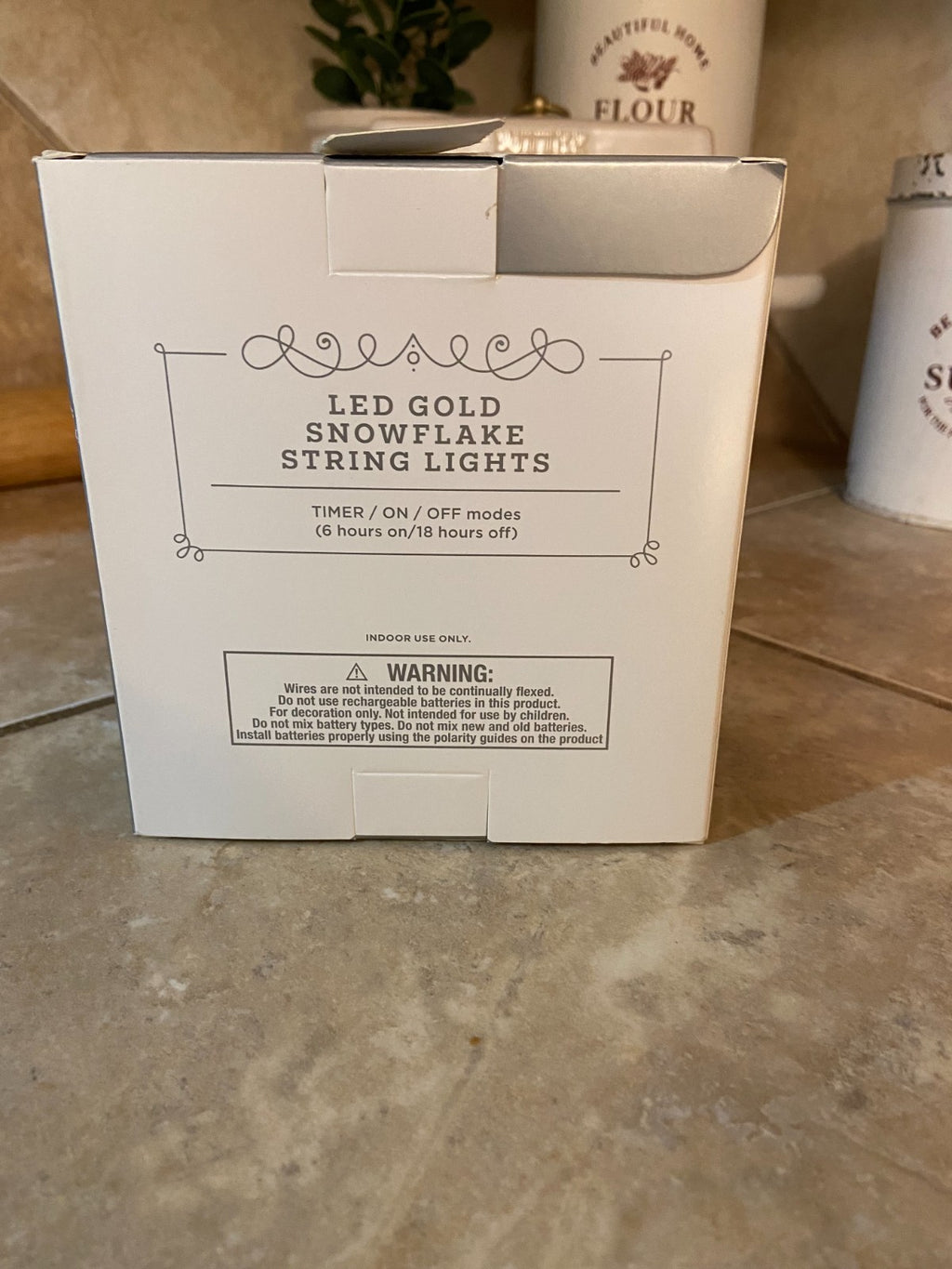 Wondershop  Xmas LED Gold Snowflake String Lights