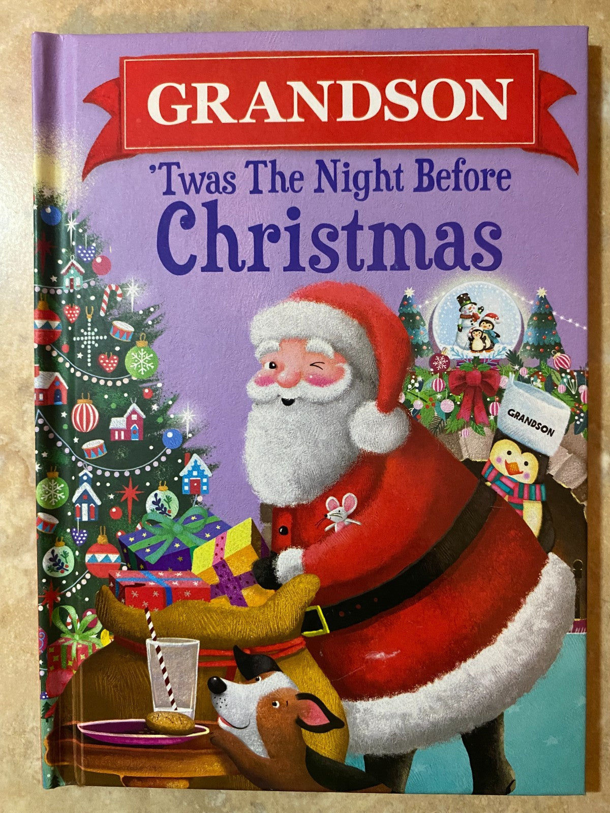'Twas The Night Before Christmas Hardcover Book Personalized Name (Grandson)