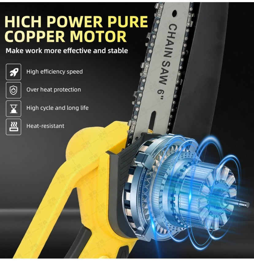 Cordless Mini Chainsaw 6 inch