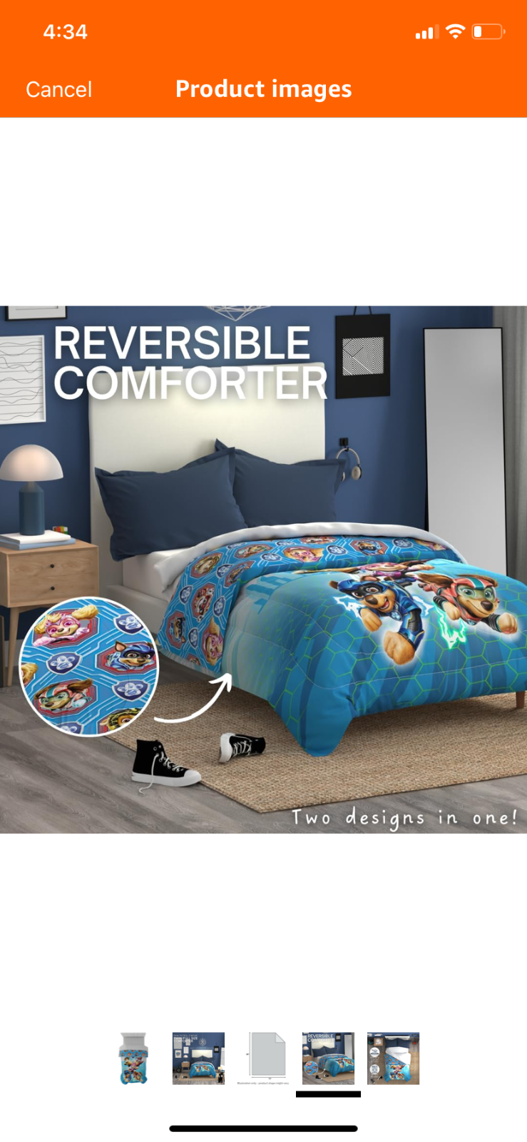 Nickelodeon Paw Patrol Reversible Comforter (TWIN-FULL)