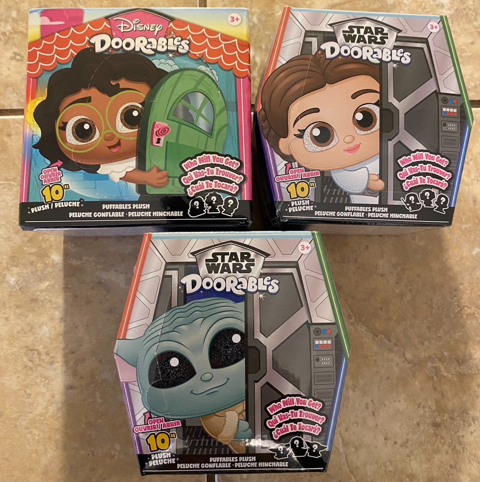 Disney Doorables 10” Puffables Mystery Plush - NEW / Sealed Lot Of 3