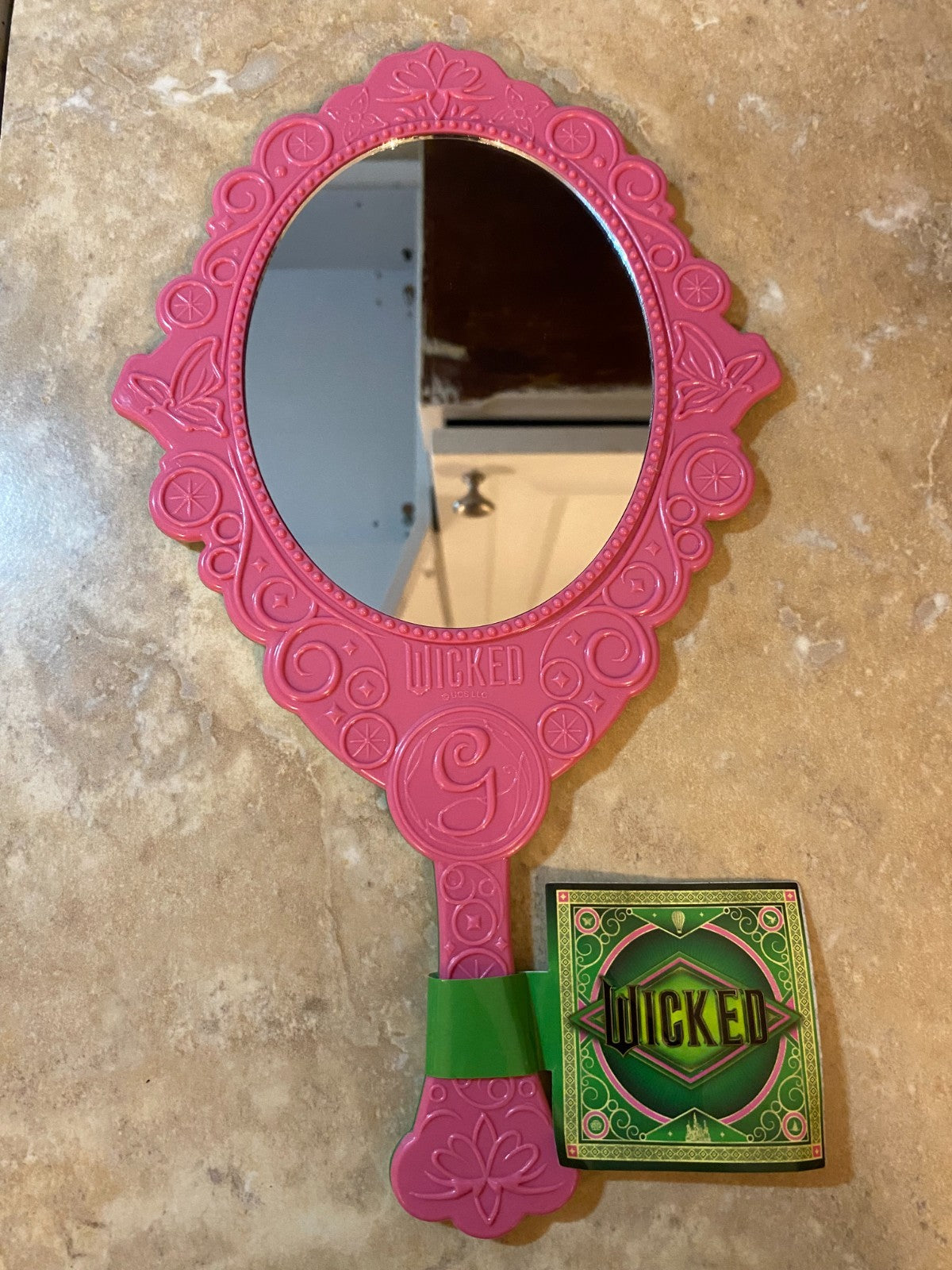 Wicked Glinda/Pink & Elphaba/Green Dual-Sided Hand Mirror