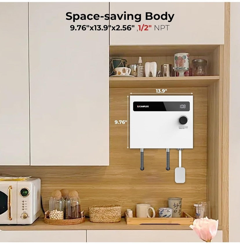 CAMPLUX Tankless On Demand Water Heater Electric 14kW 240 Volt