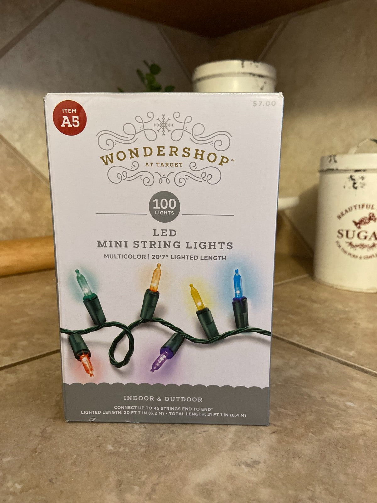 New Wondershop Multicolor LED Mini Lights 20' 7" Length - Indoor/Outdoor A5