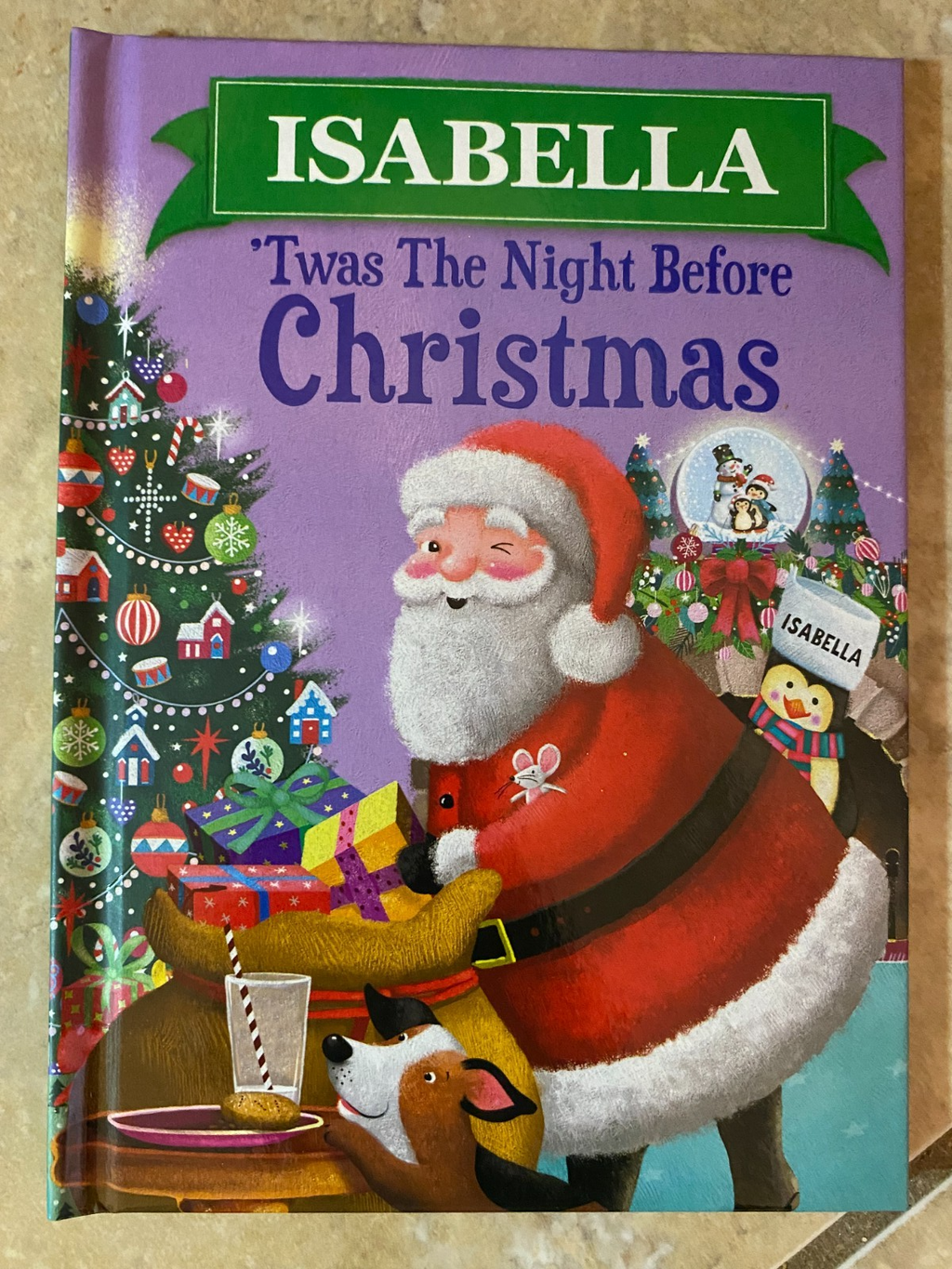 'Twas The Night Before Christmas Hardcover Book Personalized Name (Isabella)