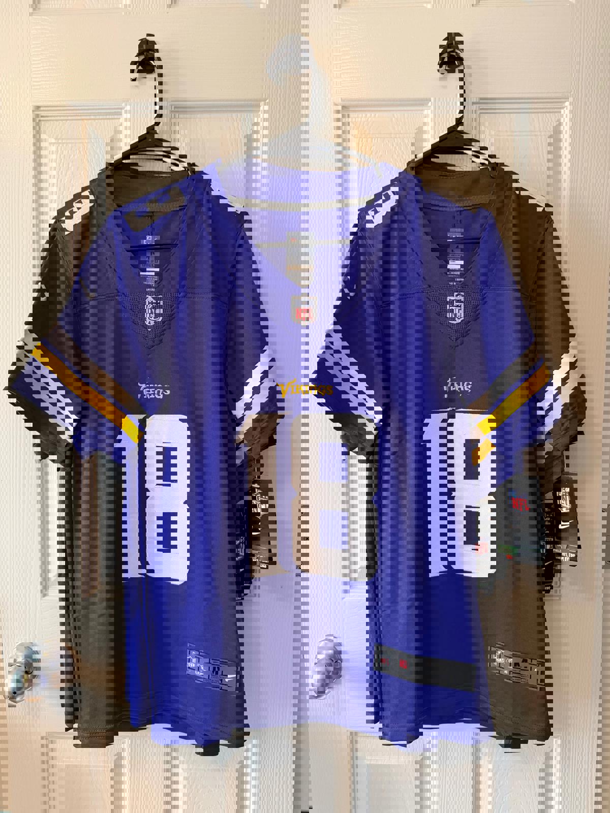 Vintage Minnesota Vikings #18 Justin Jefferson (Stitched/Youth) Jersey