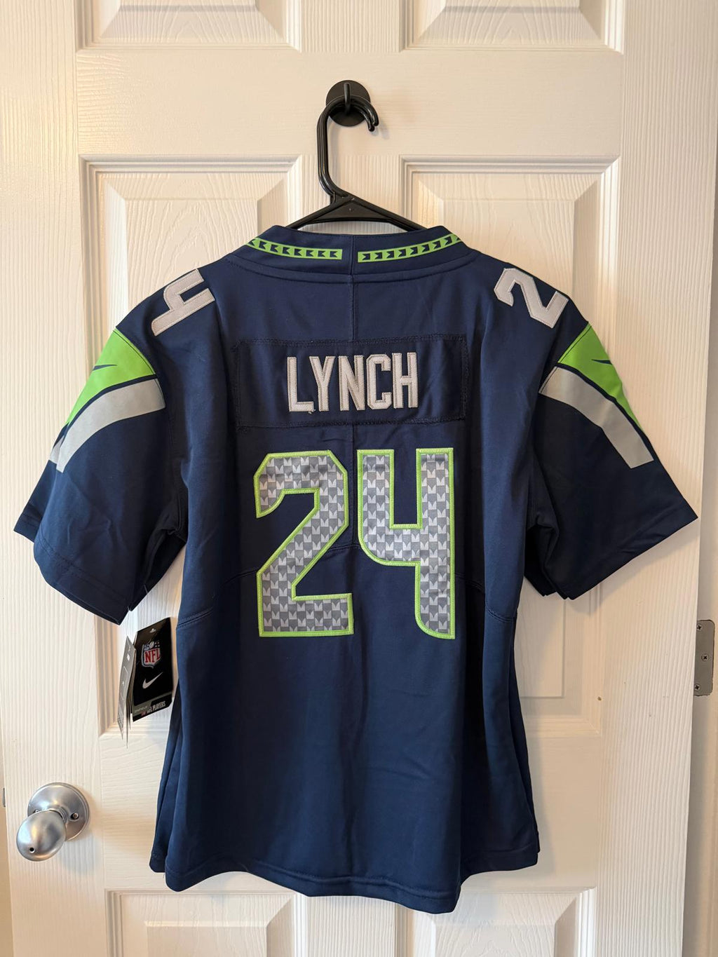 Vintage Seattle Seahawks #24 Marshawn Lynch (Stitched/Youth) Jersey
