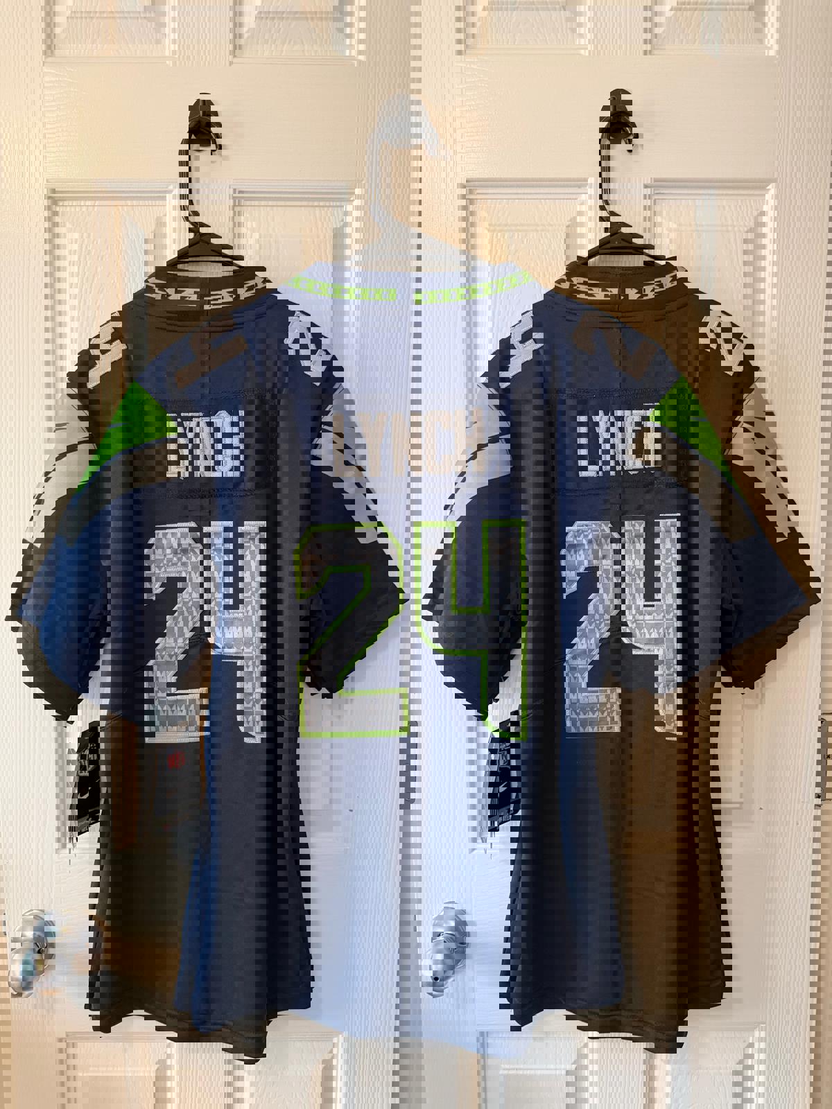 Vintage Seattle Seahawks #24 Marshawn Lynch (Stitched/Youth) Jersey
