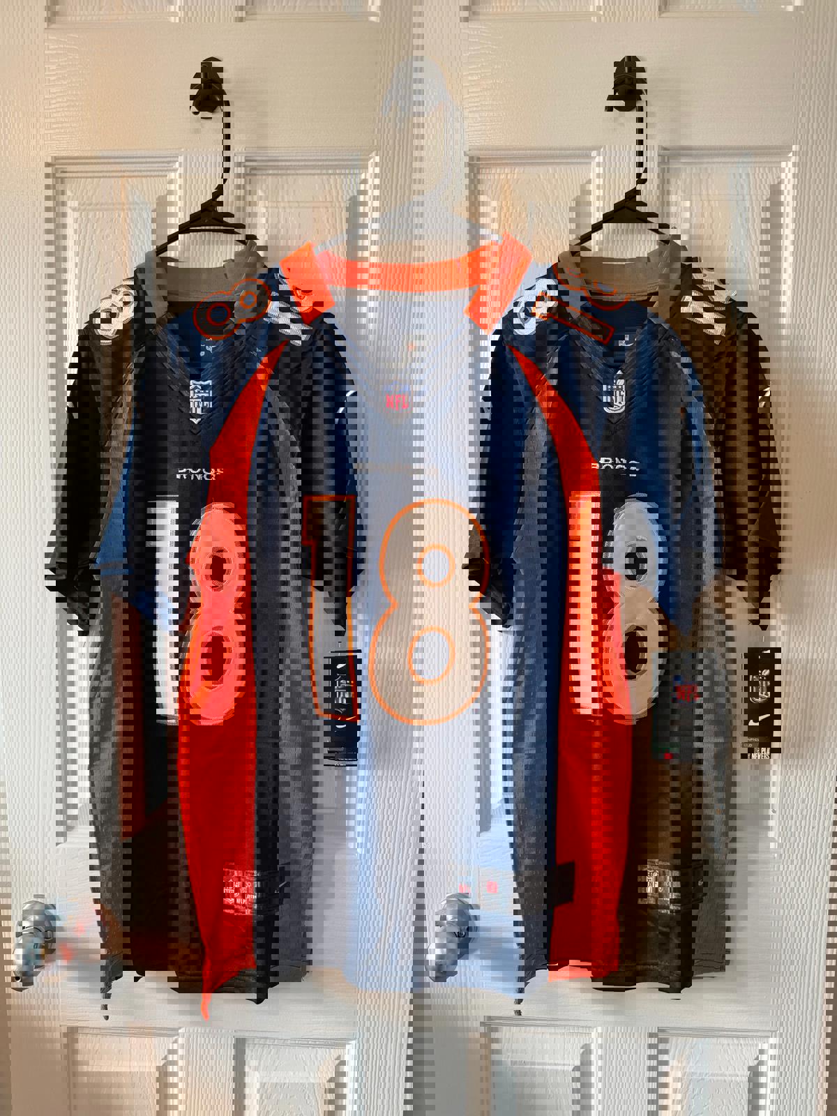 Vintage Denver Broncos #18 Peyton Manning (Stitched/Small Youth) Jersey