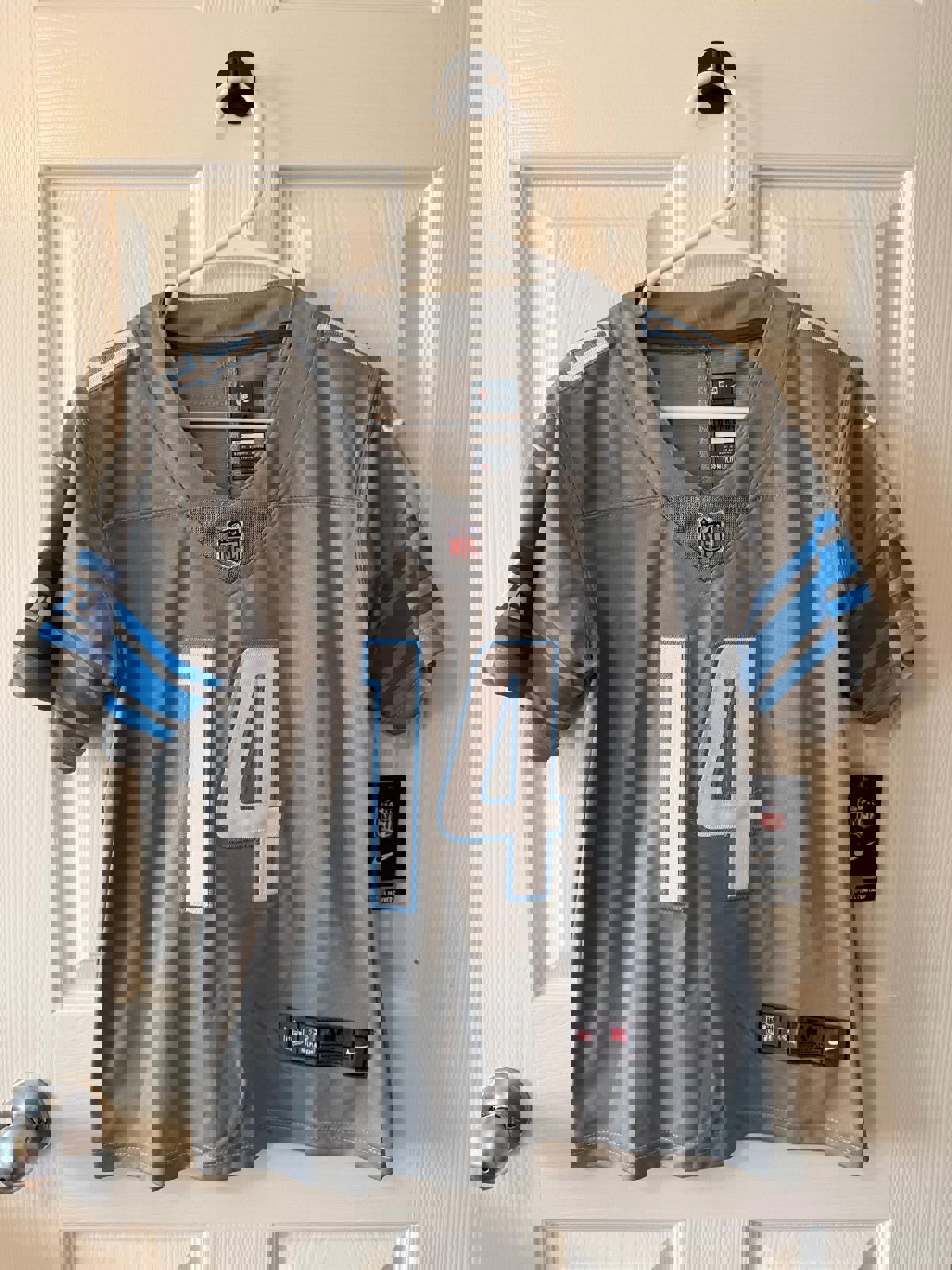 Detroit Lions #14 Amon-Ra St. Brown (Stitched/Medium Youth) Jersey