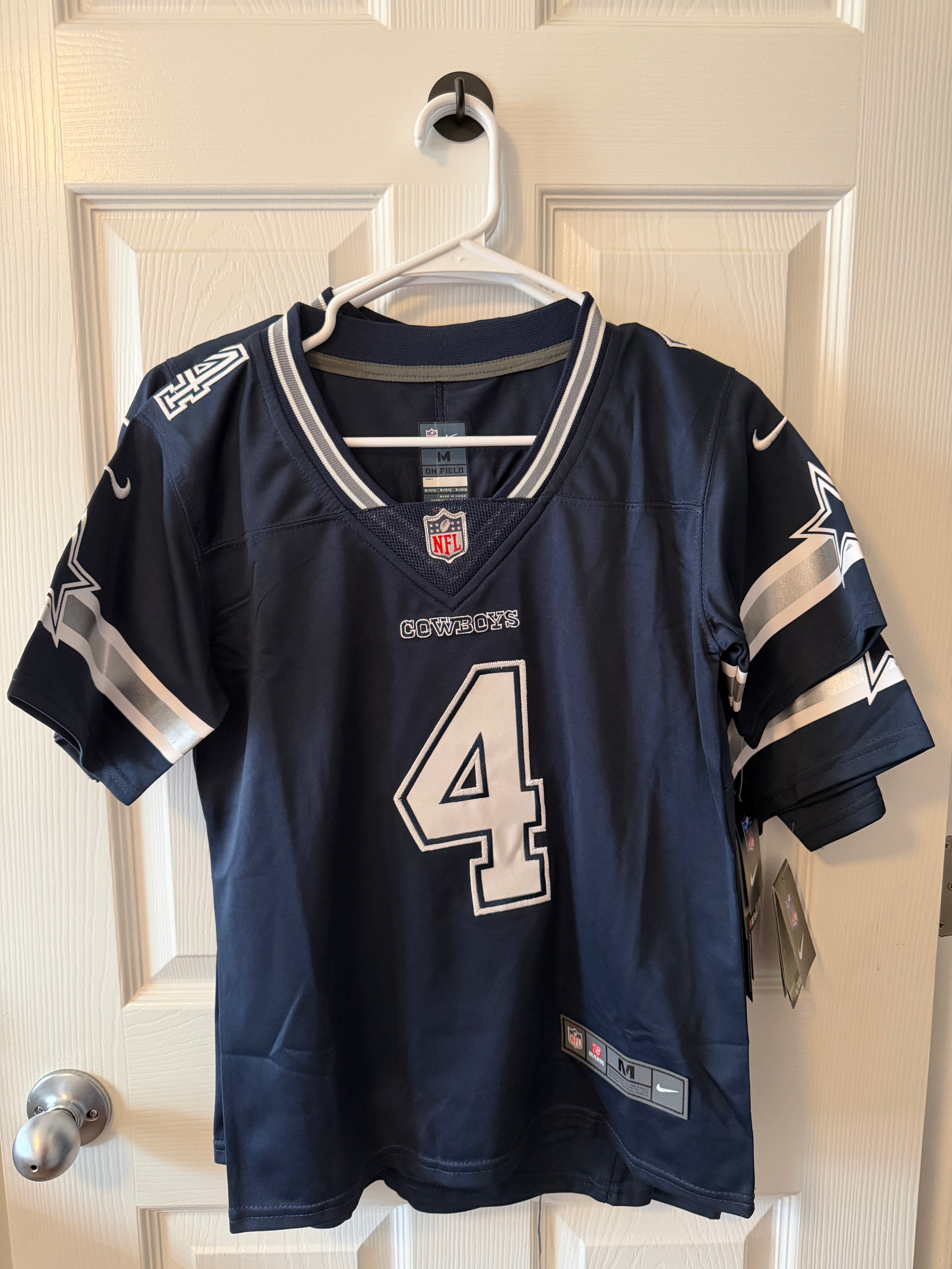 Dallas Cowboys #4 Dak Prescott (Stitched/Youth) Jersey