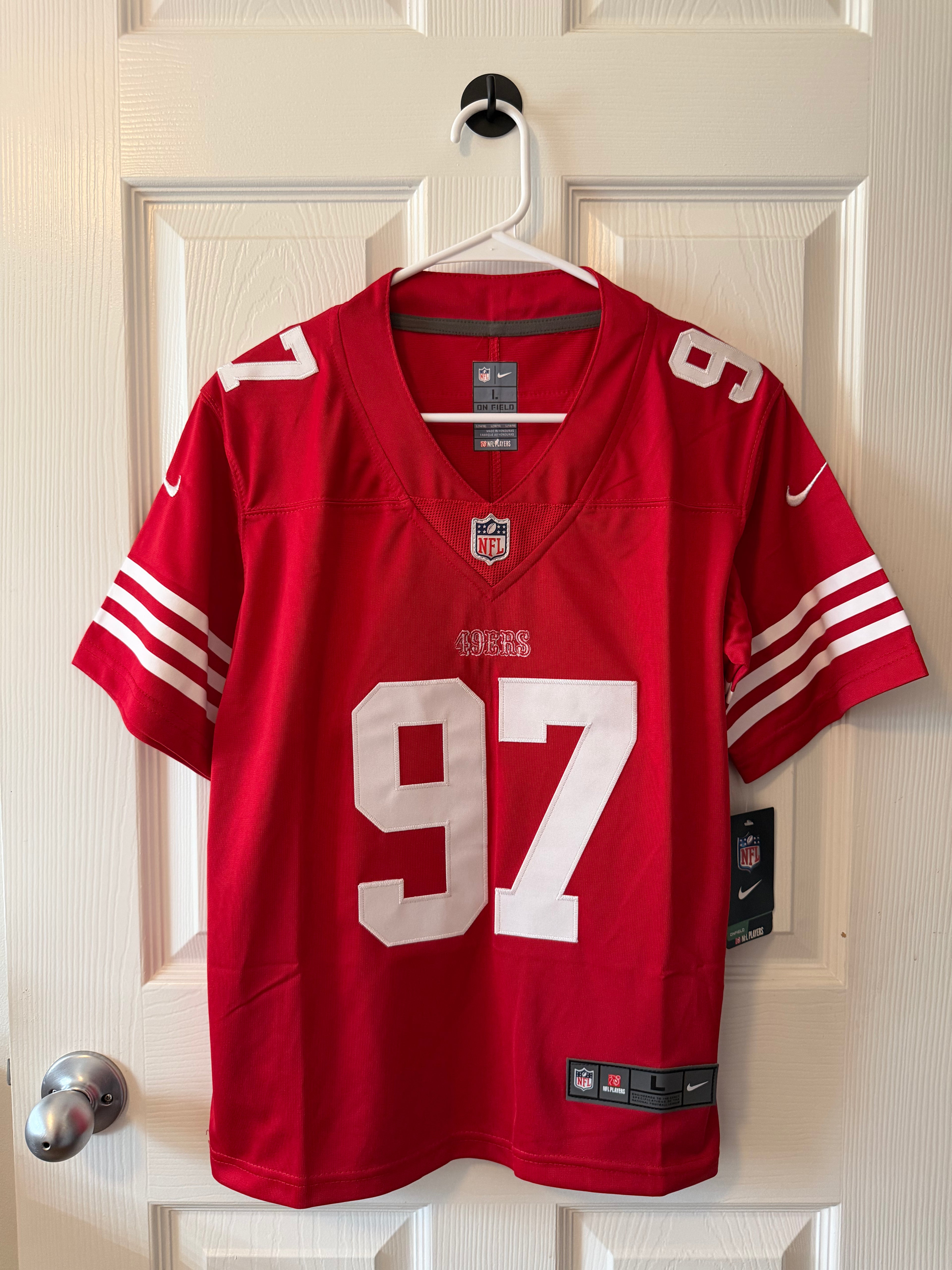 San Francisco 49ers #97 Joey Bosa (Stitched/Large Youth) Jersey