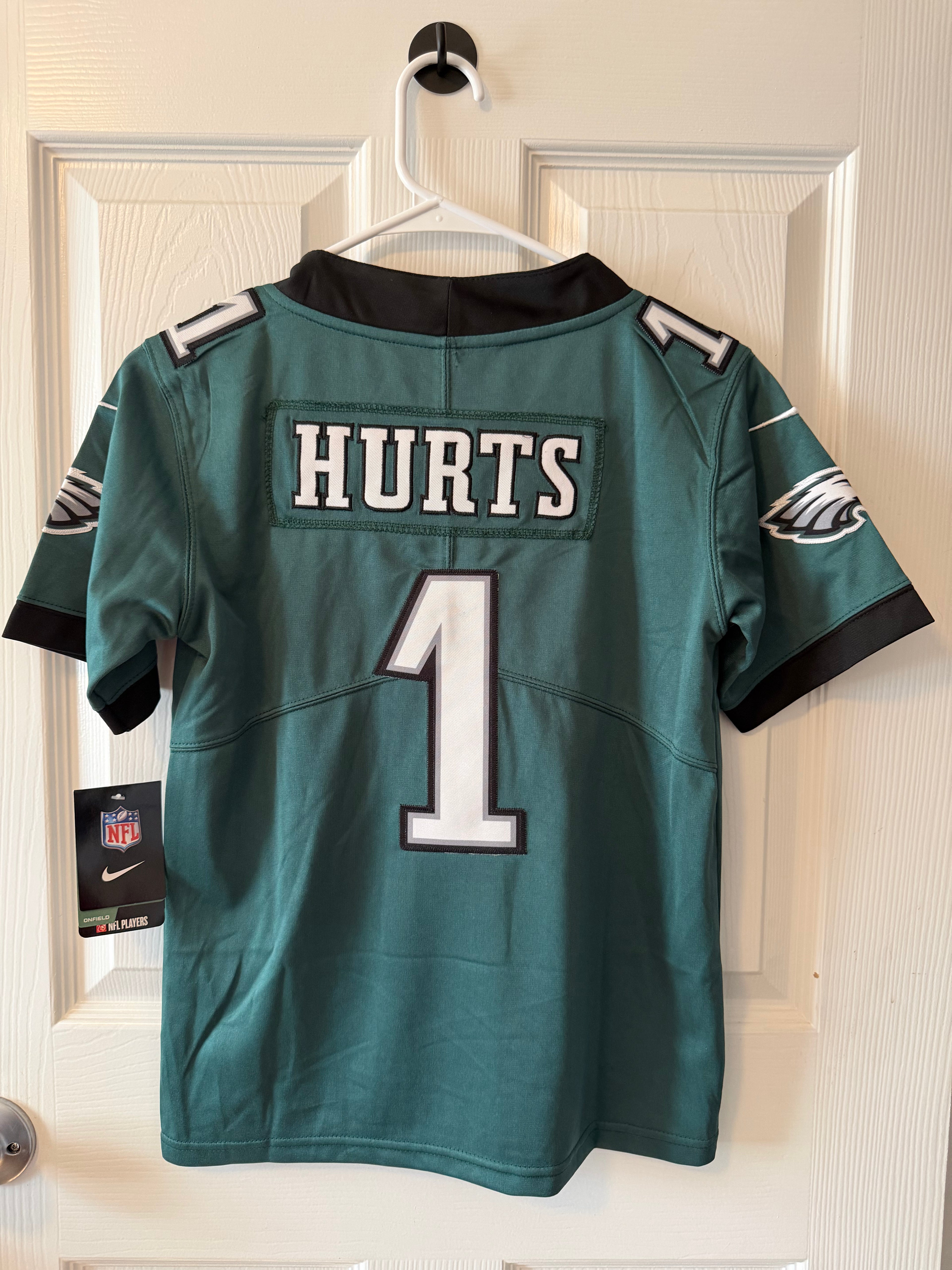Philadelphia Eagles #1 Jalen Hurts (Stitched/Small Youth) Jersey