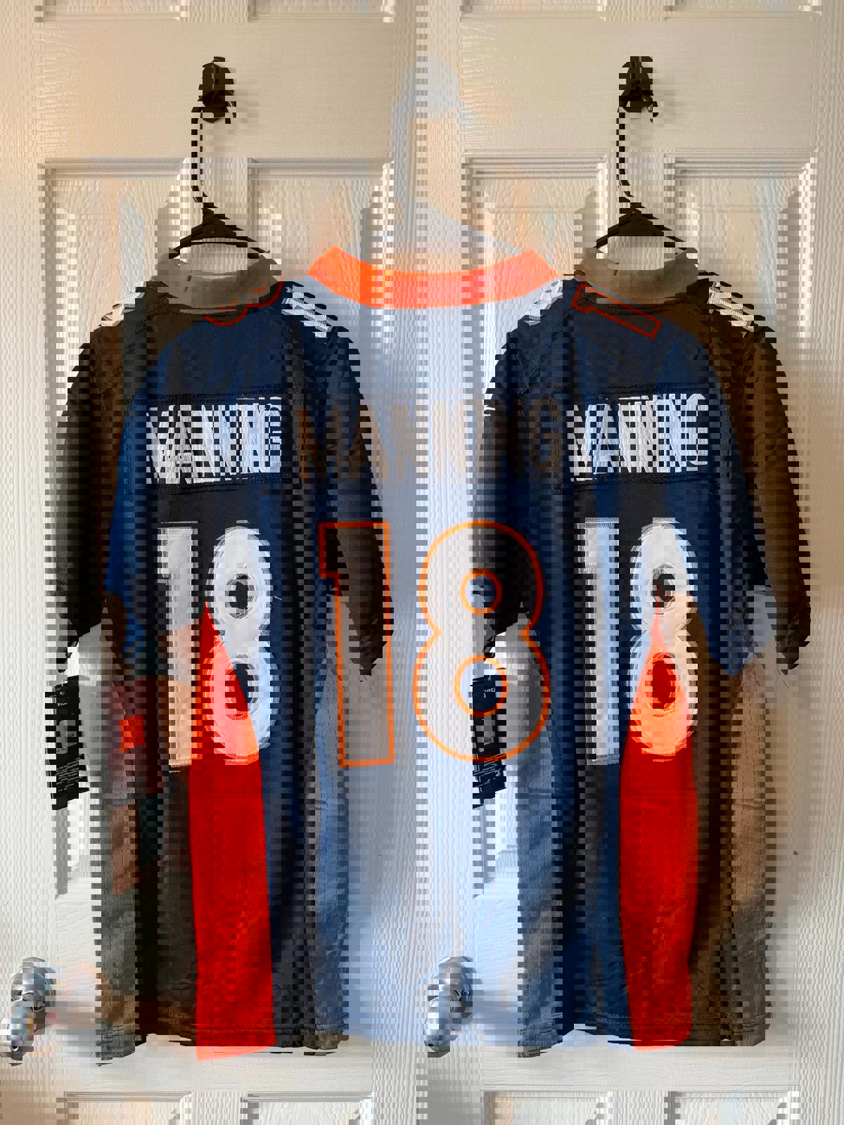 Vintage Denver Broncos #18 Peyton Manning (Stitched/Small Youth) Jersey